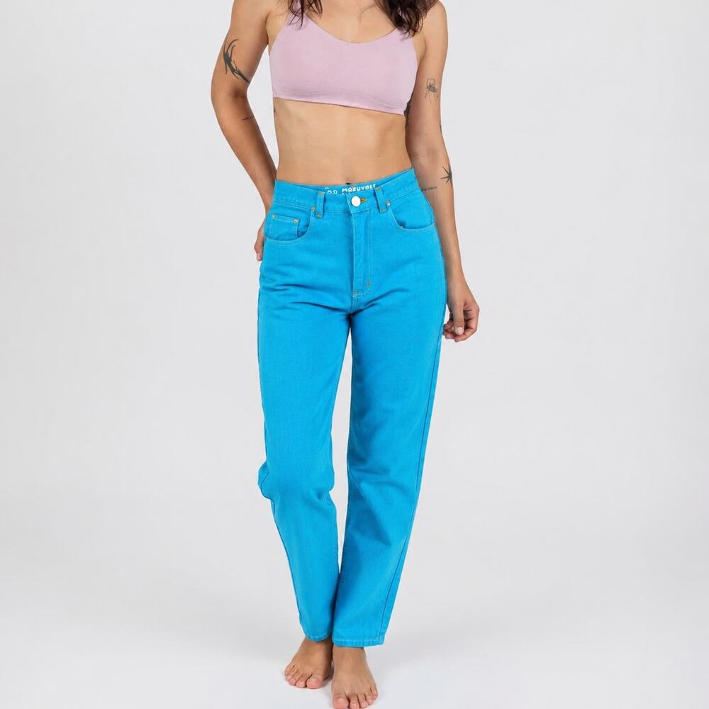 Mokuyobi Denim Women's Classic Tapered Jeans in blue size 28